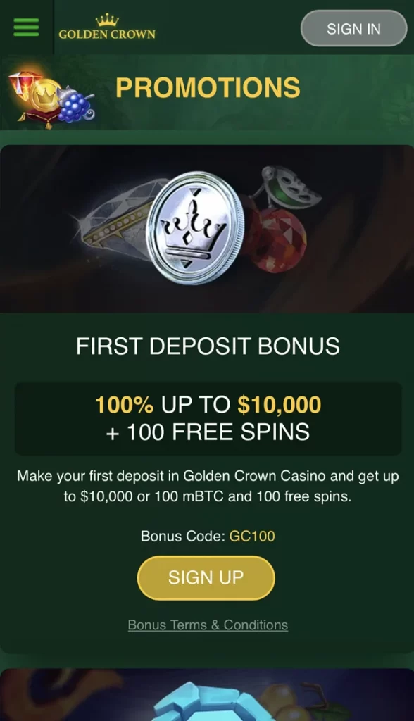 golden crown casino Gameplay