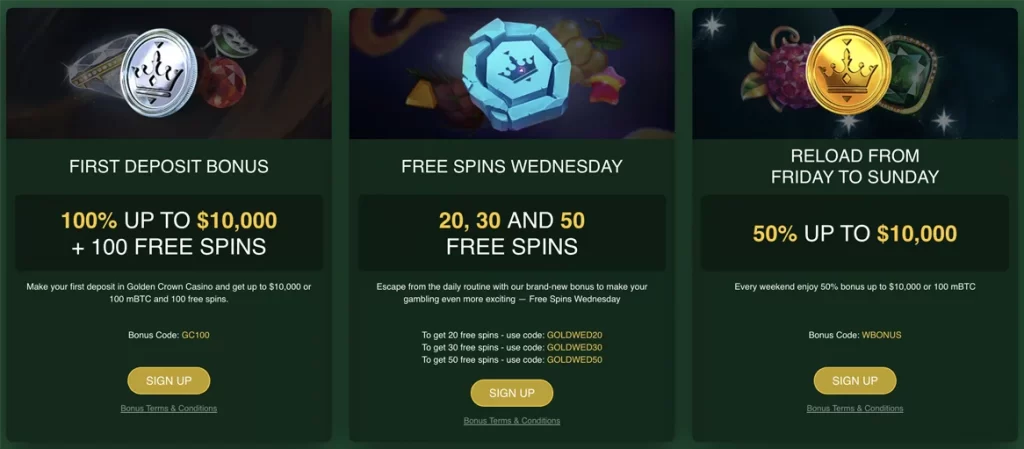 golden crown casino Gameplay