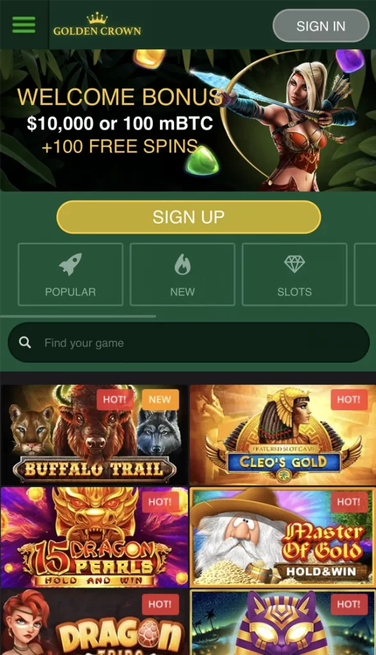 golden crown casino Gameplay